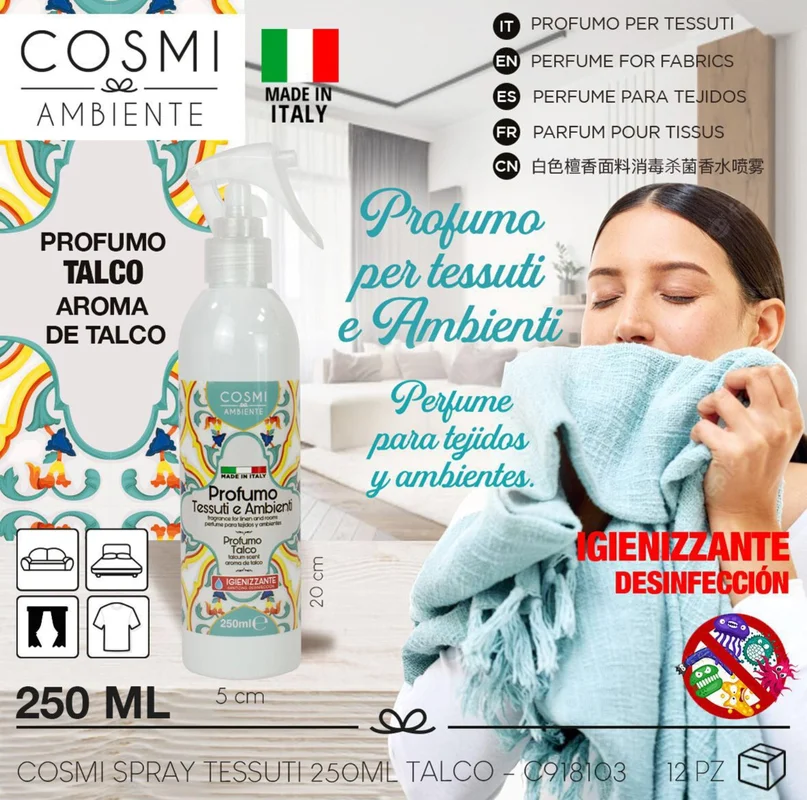 COSMI spray per tessuti e ambienti frofumo TALCO 250ml